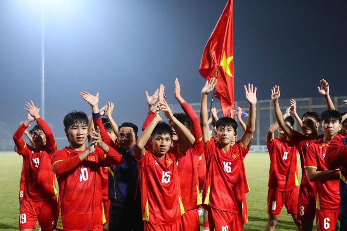 U17 Việt Nam là đại diện duy nhất ở bảng C chưa từng vào đến trận chung kết U17 châu Á (Ảnh: VFF)