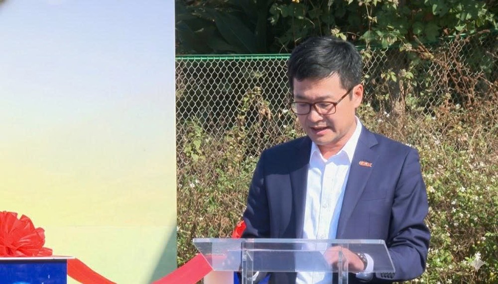 Ông Phạm Thế Ngọc - Tổng Giám đốc CTCP Thiết bị đo điện EMIC, thuộc Tập đoàn GELEX phát biểu tại buổi lễ khánh thành.
