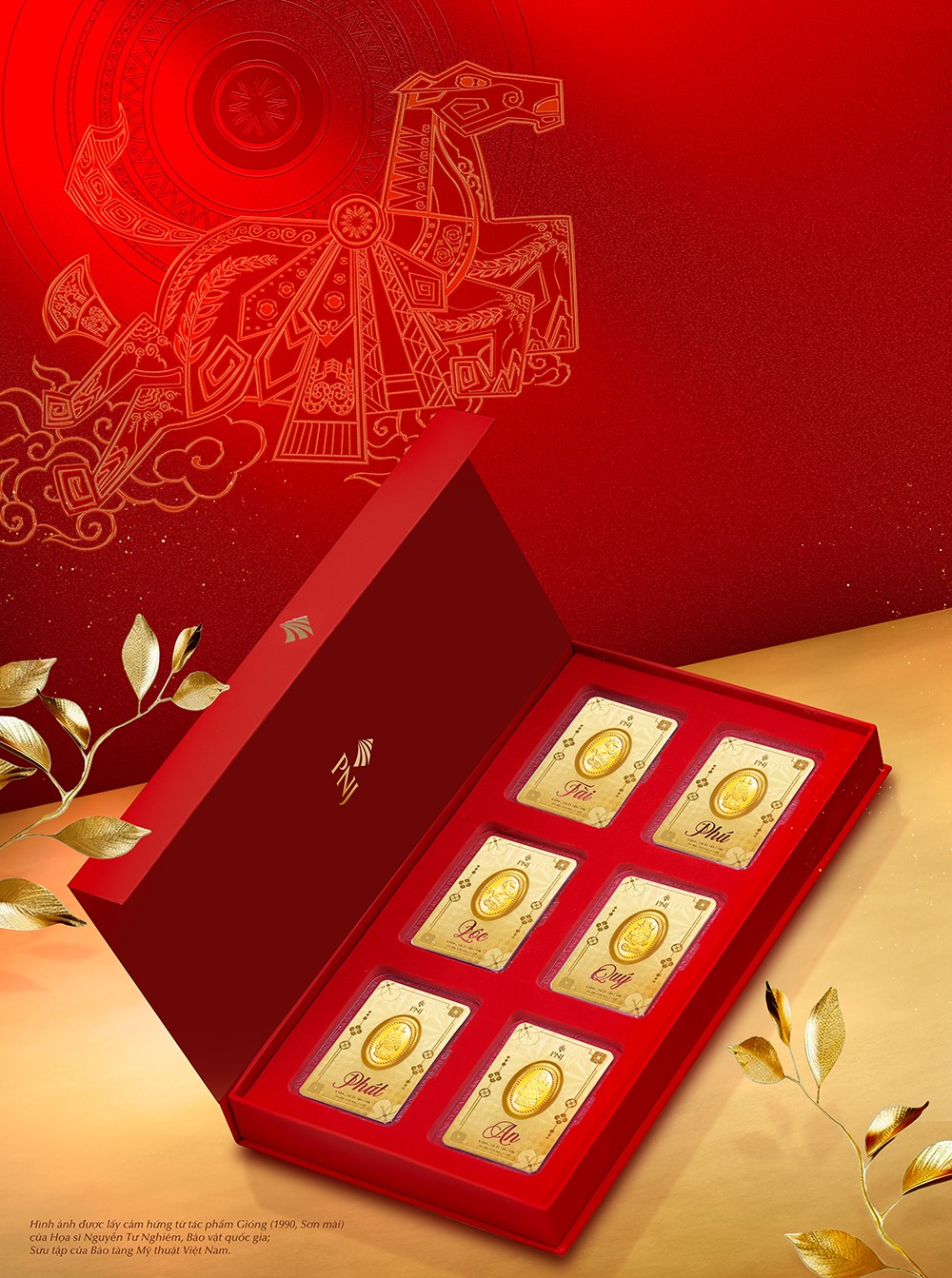 Sản phẩm vàng kỷ niệm 99,99% của PNJ cho dịp Xuân Bính Ngọ. Ảnh: PNJ