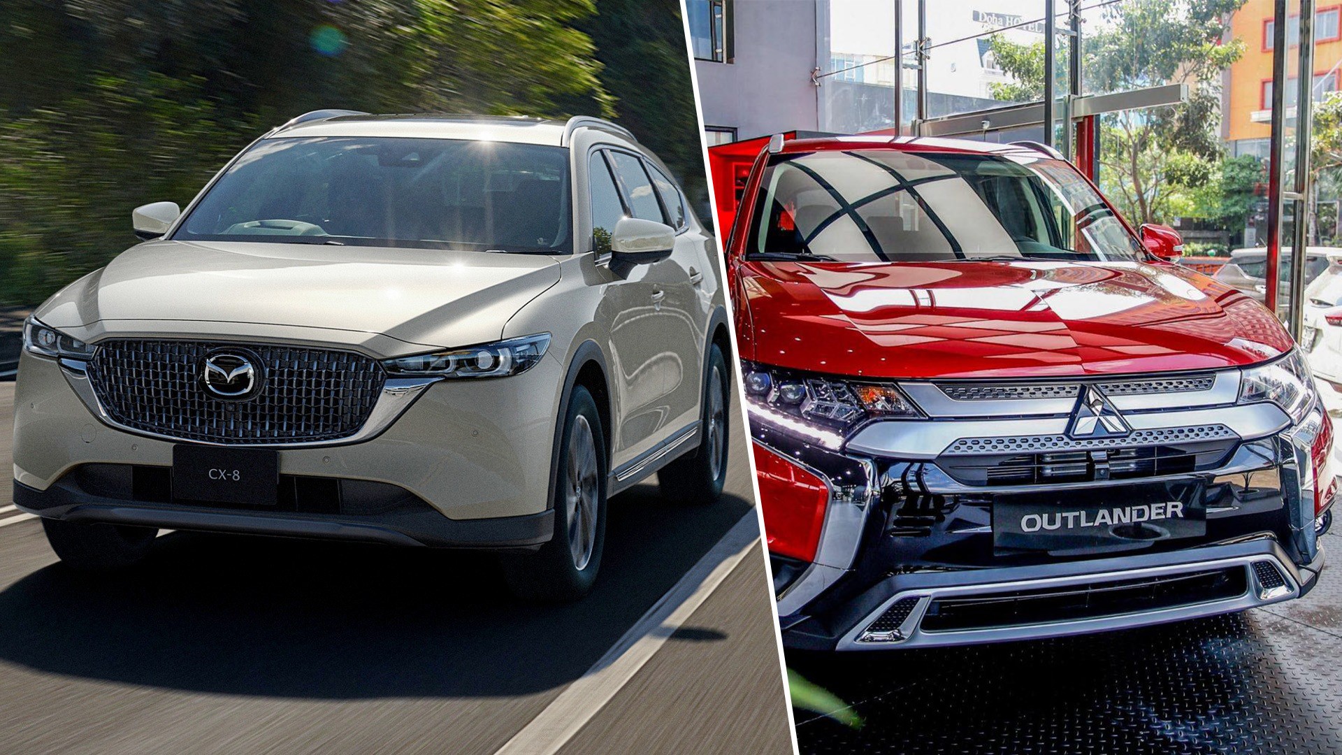 So sánh Mazda CX-8 và Mitsubishi Outlander: Sang trọng vs thực dụng - 1