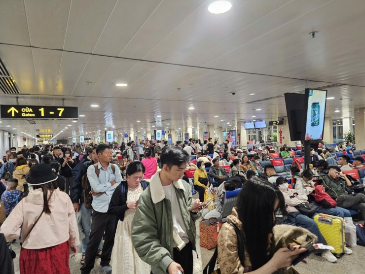 Hành khách xuyên đêm tại sân bay Tân Sơn Nhất ngày cận Tết - 4
