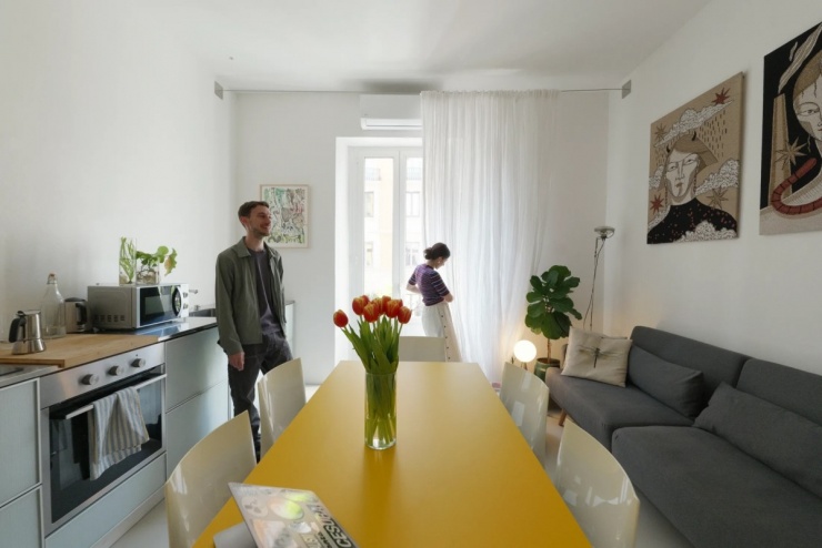 Nhà 45 m2 linh hoạt của cặp đôi thiết kế đồ họa - 1