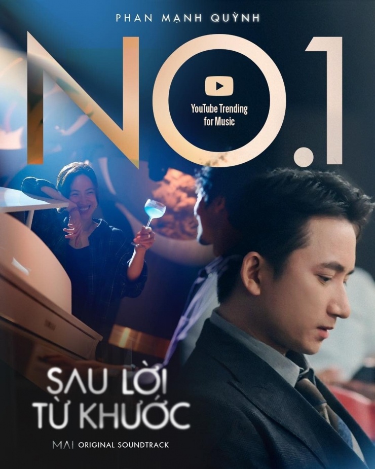 "Sau lời từ khước" đạt top 1 trending YouTube mảng âm nhạc thời điểm phát hành.