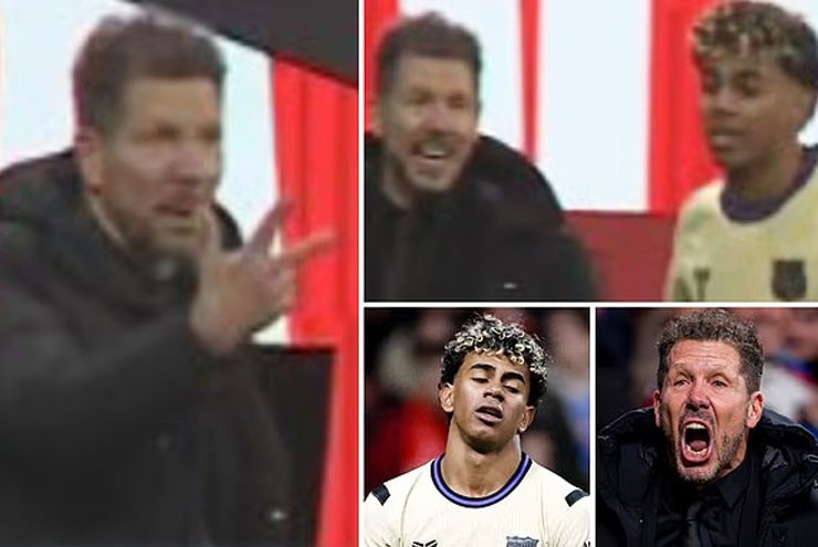 Atletico vùi dập Barcelona: HLV Simeone giơ 3 ngón tay chế nhạo Yamal