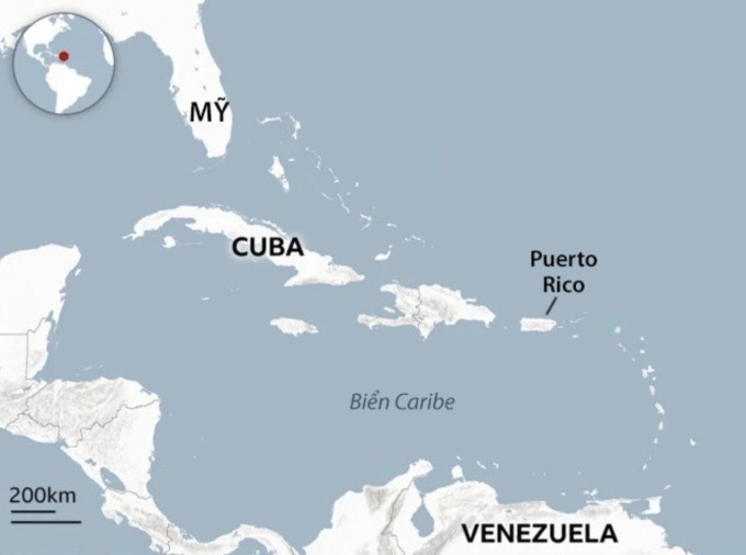 Vị trí Biển Caribe. Đồ họa: BBC