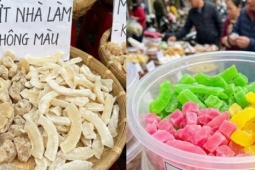 Mứt Tết '3 không' tràn lan chợ mạng: Cách nhận biết mứt tẩm màu hóa học và mứt sạch