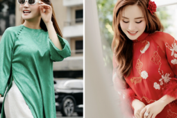 Fan thích thú với cách chọn áo dài Tết là 2 gam màu đối lập của ca sĩ Vy Oanh