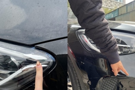 Công an thông báo chiếc Mercedes-Ben GLC 200 bị cào xước thiệt hại hơn 56 triệu