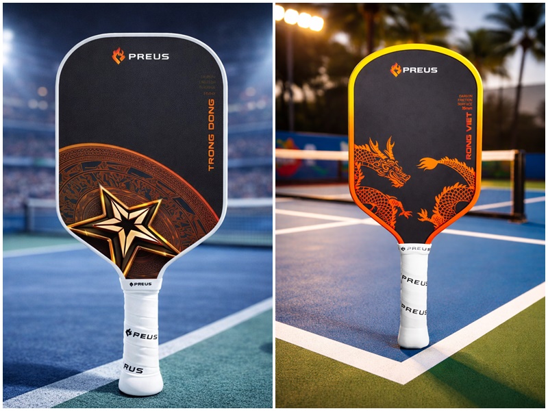 Những cây vợt Preus Pickleball với thiết kế mang đậm bản sắc Việt