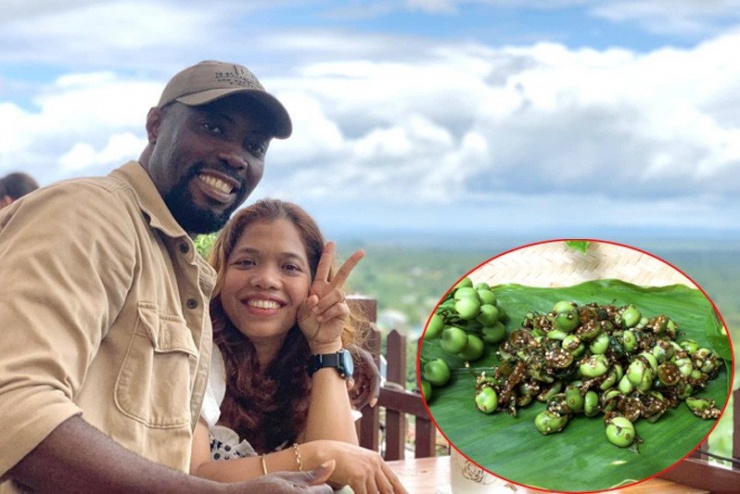 Mozie đặc biệt mê món cà đắng giã trong mâm cơm Tết&nbsp;