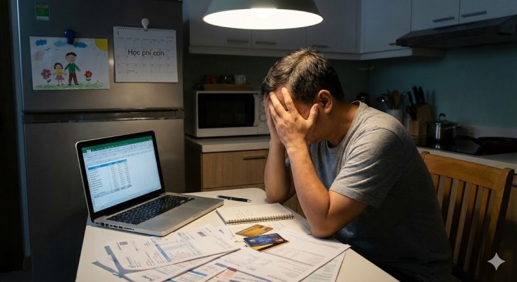 Nhà 4 người, vợ lương 10 triệu nhưng tháng nào cũng tiêu hết bay 30 triệu - 1