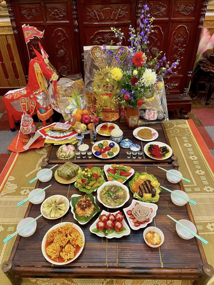 Gợi ý mâm cúng tất niên miền Bắc. Ảnh: Hương Giang