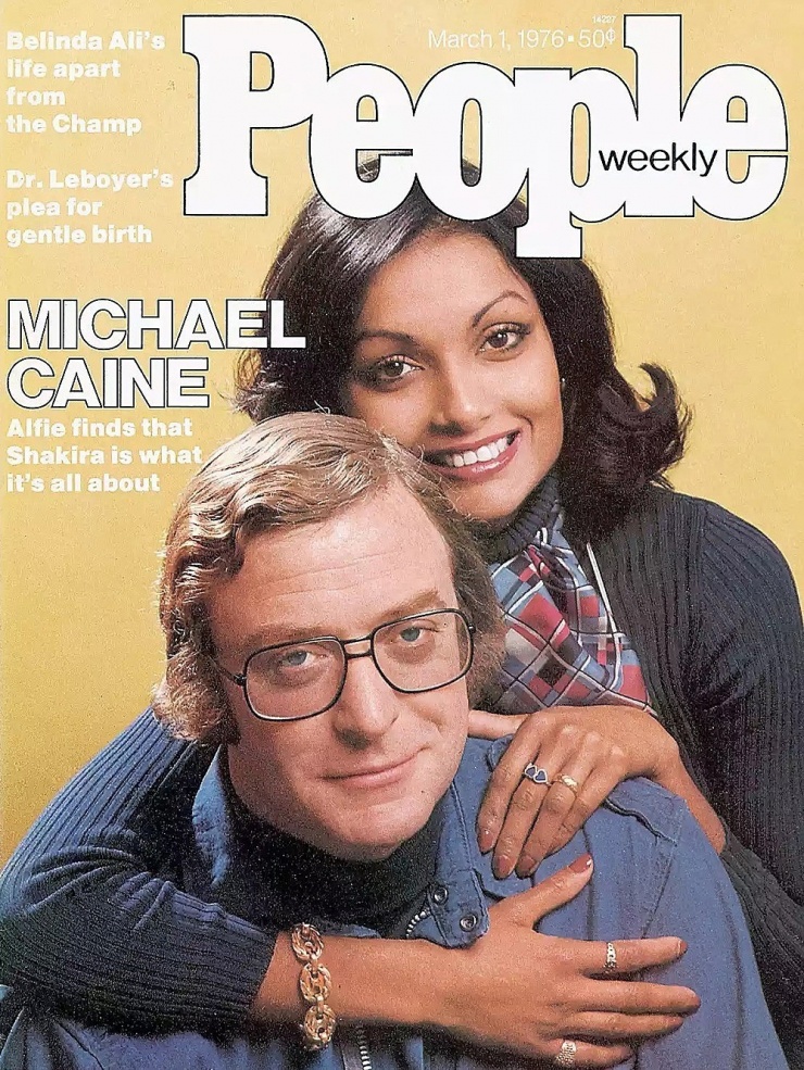Vợ chồng Michael Caine trên bìa tạp chí People năm 1976. Ảnh: People