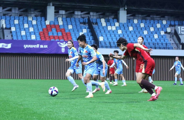 ĐT nữ Việt Nam có chuyến tập huấn tích cực tại Trung Quốc. Ảnh: VFF