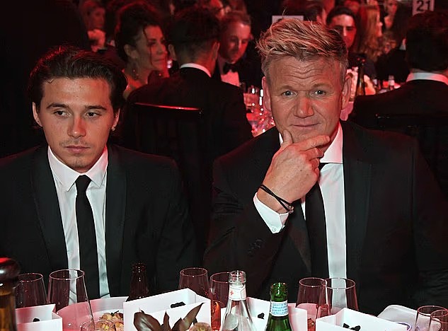 Brooklyn và đầu bếp nổi tiếng Gordon Ramsay. Ảnh: Daily Mail