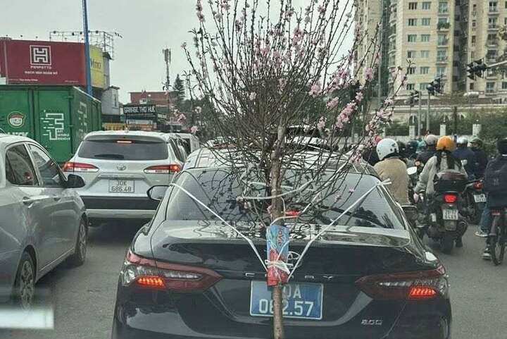 Xe biển xanh bị che lấp biển số.