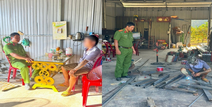 Thiếu tá Bảo đến nhà hỏi thăm anh H.