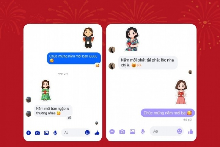 Cách tạo sticker xin lì xì trên tin nhắn Facebook Messenger
