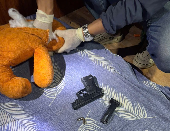 Công an thu giữ hai khẩu súng cùng nhiều viên đạn