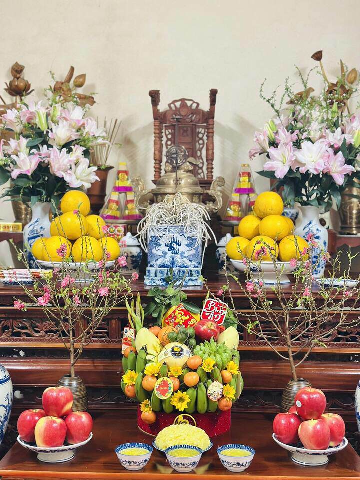 Mâm lễ mùng 1 tháng 12, mùng 1 cuối cùng của năm.