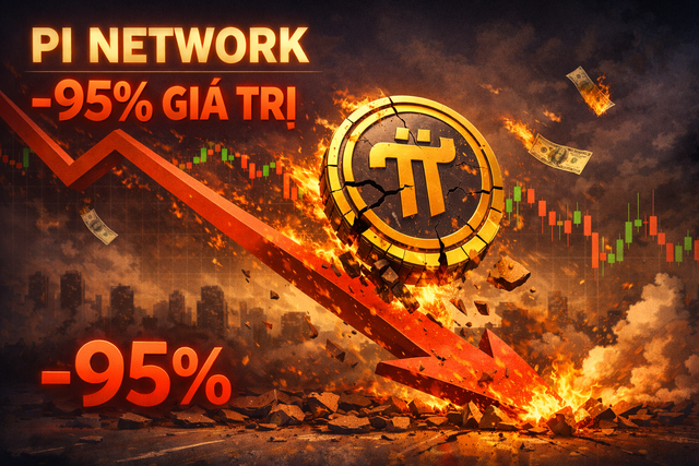 Đồng Pi Network đã mất 95% giá trị kể từ vùng đỉnh.