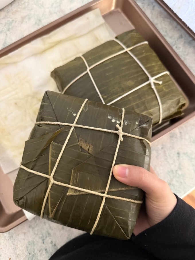 Bánh chưng thành phẩm.