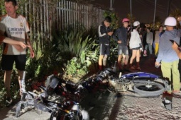 Xe máy tông xe điện trên đường liên thôn, 3 người thương vong