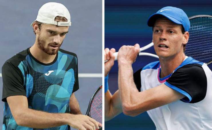 Sinner (bên phải) hướng tới chiến thắng sau thất bại trước Djokovic ở bán kết Australian Open 2026