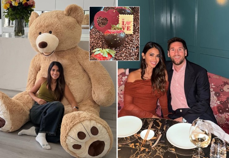 Messi cùng&nbsp;vợ trải qua dịp&nbsp;Valentine đáng nhớ