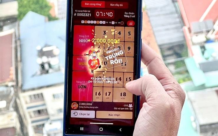 Một người chơi Bingo18 nhận thông báo trúng 2 triệu đồng ngay sau khi mở thưởng.
