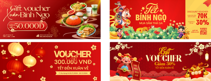 Những thiệp điện tử kèm voucher mua sắm, giải trí cũng là một cách lì xì thú vị dịp Tết Nguyên đán 2026.