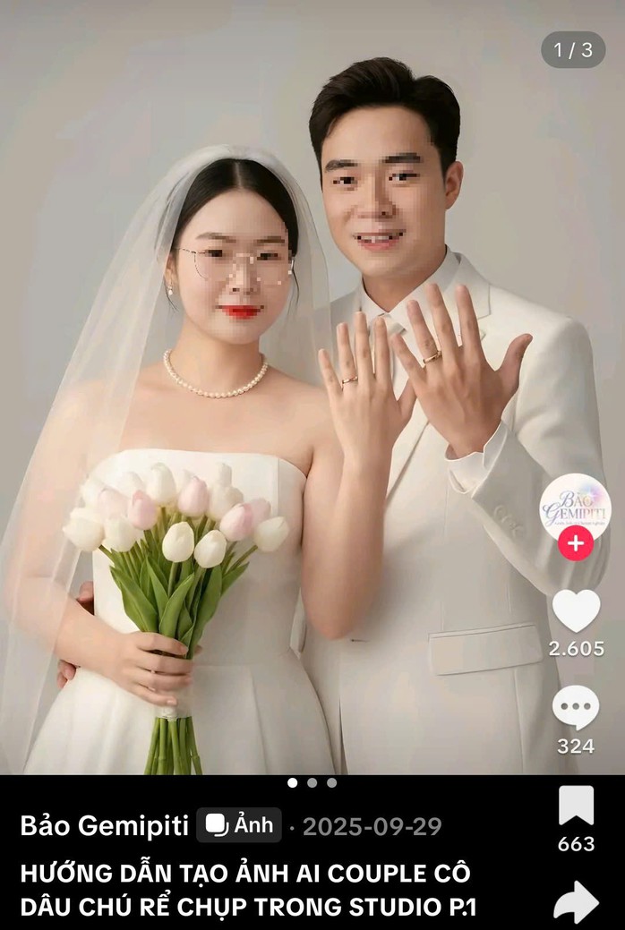 Ảnh cưới được tạo bởi AI