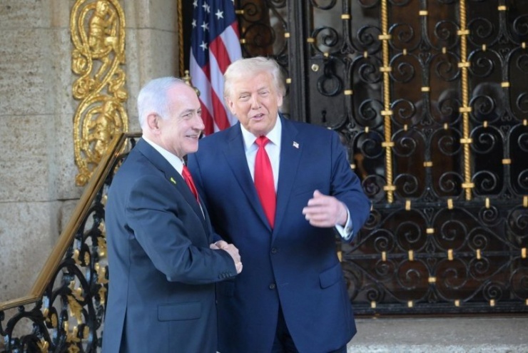 Tổng thống Mỹ Donald Trump gặp Thủ tướng Israel Benjamin Netanyahu hôm 11/2/2026, lần thứ hai trong vòng sáu tuần. Ảnh: UPI.