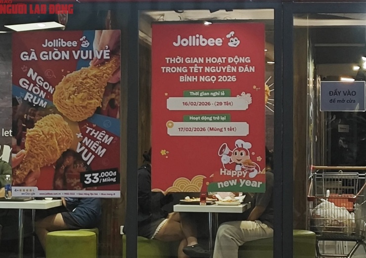 Một chi nhánh Jollibee chỉ nghỉ 29 Tết