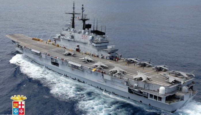 Indonesia kỳ vọng sẽ được Ý bàn giao tàu sân bay ITS Giuseppe Garibaldi trước ngày thành lập quân đội 5-10-2026. Ảnh: Defence Security Asia