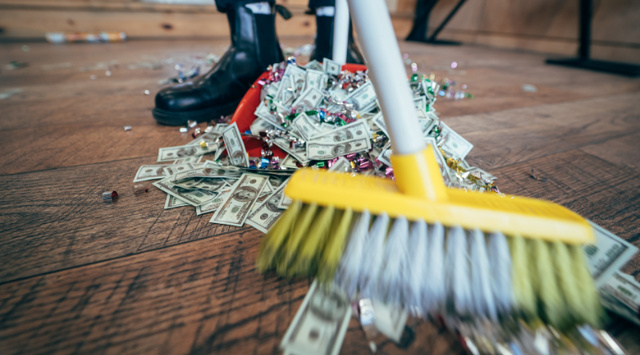 Trong phong thủy, việc hành động quét nhà, đổ rác là tự đem tiền tài trong nhà đổ ra ngoài đường.