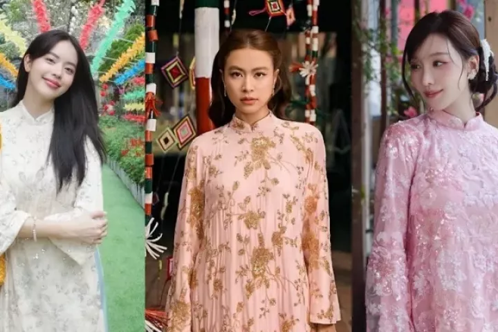 Cả showbiz Việt mê mẩn áo dài kim sa, nhìn đâu cũng thấy sao nữ mặc đụng hàng