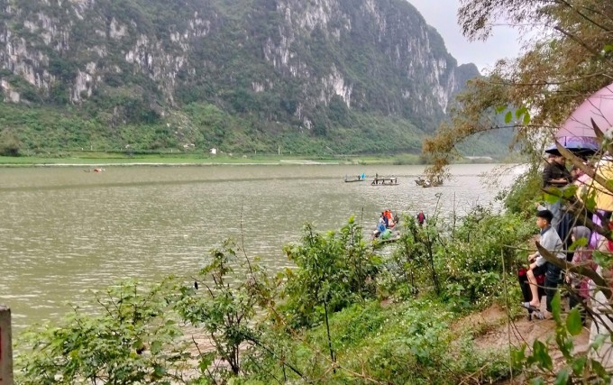 Khu vực đò gặp nạn trên sông Gianh. Ảnh: Văn Trần