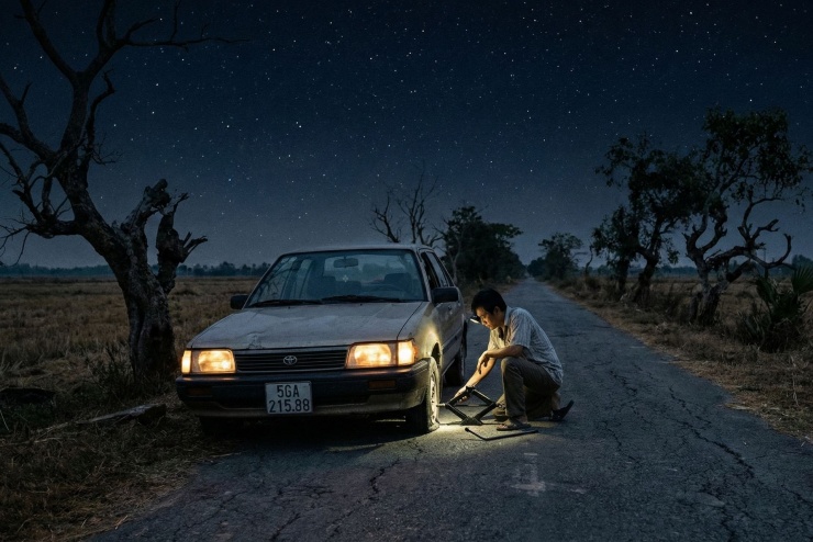 Trong đa số trường hợp hỏng xe vào ban đêm, gọi cứu hộ là cách làm an toàn hơn cả. 