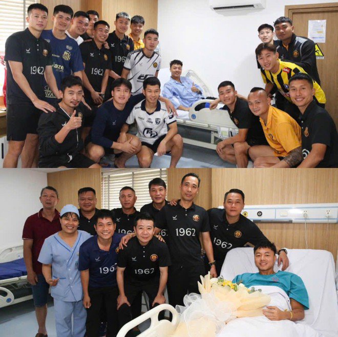 Thái Sơn trong vòng tay đồng nghiệp, đội ngũ y tế và khán giả hâm mộ