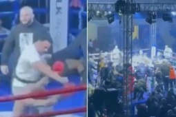 50 người ẩu đả trên võ đài, võ sĩ vừa thắng đã phải vào viện vì “ăn no đòn”