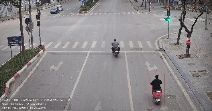 Một trường hợp người đi xe máy bị phạt nguội (Ảnh: Cục Cảnh Sát Giao Thông).