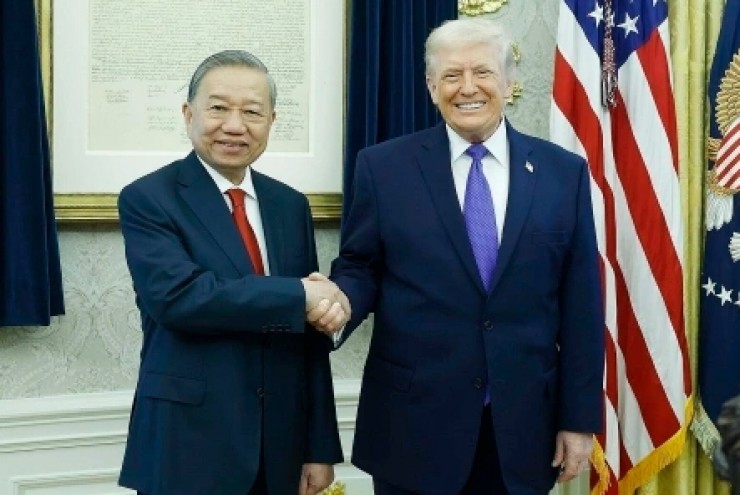 Tổng Bí thư Tô Lâm gặp Tổng thống Mỹ Donald Trump tại Nhà Trắng