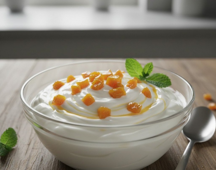 Kết hợp xoài sấy và sữa chua Hy Lạp để có món ăn sáng bổ dưỡng.