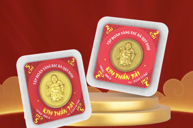 Sản phẩm vàng may mắn của DOJI dịp Thần Tài năm nay