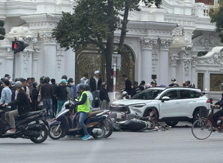 HIện trường nơi xảy ra vụ tai nạn.