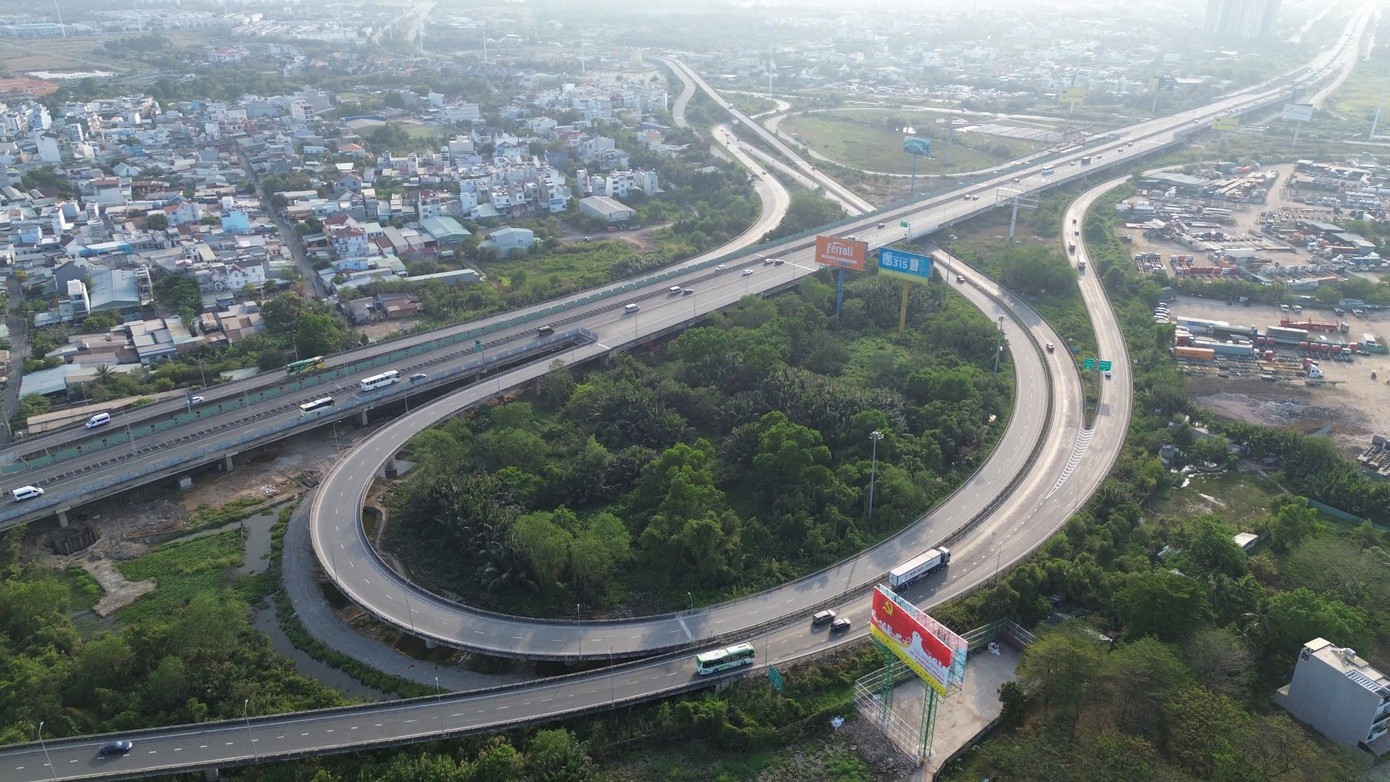 Đường dẫn cao tốc TPHCM - Long Thành - Dầu Giây trên địa bàn TPHCM thông thoáng.
