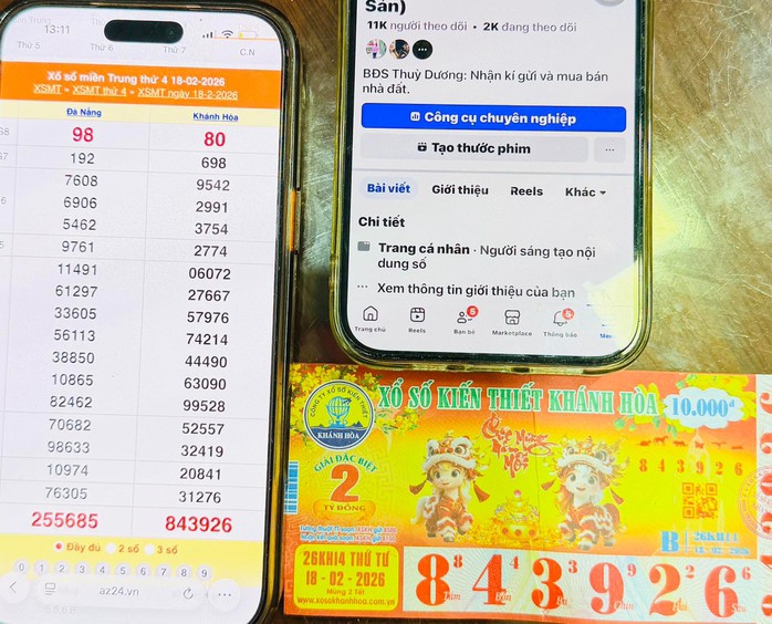 Nam thanh niên ở TPHCM trúng độc đắc vé số Khánh Hòa. Ảnh: ĐLVS Thùy Dương