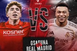 Trực tiếp bóng đá Osasuna - Real Madrid: Quyết xây chắc ngôi đầu (La Liga)