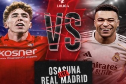 Trực tiếp bóng đá Osasuna - Real Madrid: Arbeloa tiến sát kỷ lục (La Liga)